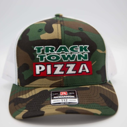 Richardson Printed Trucker Hat - Green Camo/White